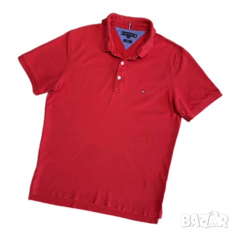 Оригинална мъжка тениска с яка Tommy Hilfiger | XL размер, снимка 2 - Тениски - 45490417