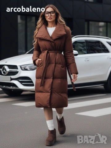 Дамско дълго ватирано зимно яке FAVI, 4цвята , снимка 11 - Якета - 53091231