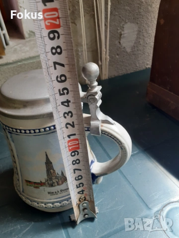 Немска халба за бира Gerzit, снимка 7 - Антикварни и старинни предмети - 53323629