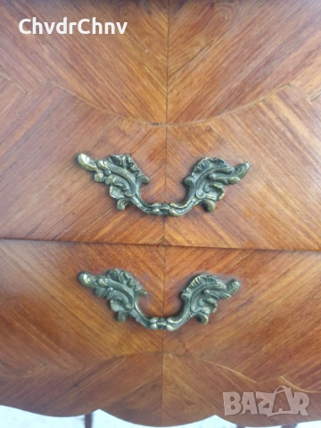2бр-чифт стари френски дървени конзолни масички-шкафчета за легло, снимка 11 - Шкафове - 54091644
