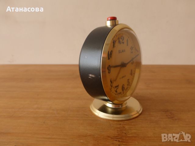 Будилник Слава часовник черен корпус, снимка 10 - Антикварни и старинни предмети - 46104981