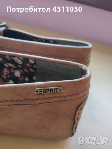 Кожени мокасини Есприт 40 номер, снимка 5 - Дамски ежедневни обувки - 53383504