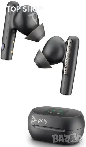 Слушалки Poly Voyager Free 60+ UC, Bluetooth, In-Ear, USB-C, Тouch case, Черни, снимка 2 - Слушалки и портативни колонки - 48752571