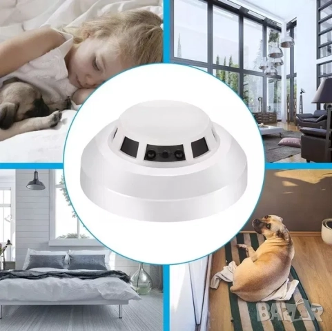 4К WiFi камера в димен детектор, скрита камера, охрана, нощно виждане, снимка 2 - HD камери - 52071278