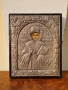 Прекрасна антикварна сребърна икона Свети Никола сертификат , снимка 2