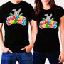 Великденски тениски за двойки HAPPY EASTER, снимка 1 - Тениски - 45321150