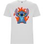 Нова детска тениска със Стич (Stitch) - Angry Stitch в бял цвят