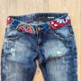 Desigual дамски слим дънки с бродерия размер 28, снимка 2