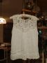 Ефирна дамска блуза апликирана с красива плетена дантела., снимка 1 - Корсети, бюстиета, топове - 45568291