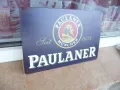 Метална табела бира Paulaner Munchen немска Мюнхен мътна светло тъмно, снимка 2