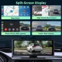 Carplay за кола 9.3'' IPS сензорен екран, с 4K HD Dash Cam+1080P задна, снимка 5