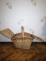Плетена кошница за пикник, стара ръчна изработка-изплетена. , снимка 6