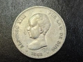СРЕБРО Испания 5 песети 1888, снимка 1