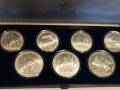 СССР 1980 г. сет 7 броя сребърни монети, снимка 3