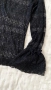 Black lace blouse high neck long sleeves with ruffled cuffs , снимка 3