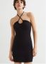 H&M черна къса рокля с гол гръб, снимка 1 - Рокли - 45494223