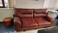 Кожени дивани тройка и двойка , снимка 1