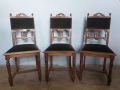 6 броя антикварни трапезни столове от дъбов масив, снимка 3