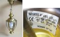 Висяща лампа полилей тип фенер 'бронз' кристални стъкла, отличен, снимка 3