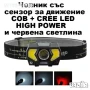 LED челник CREE LED+COB CREE LED, СЕНЗОР ЗА ДВИЖЕНИЕ, снимка 1