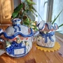 Порцеланови бонбониера и вазичка, снимка 1