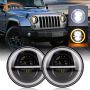 НОВ МОДЕЛ 200W 7 Инчови LED Фарове за Lada Niva Jeep Wrangler Cherokee, снимка 1