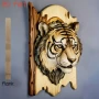 2D Дървена Тигрова Глава за Стенна Украса, снимка 2
