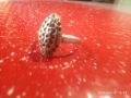 Сребърен пръстен "Бадем" , снимка 1 - Пръстени - 45734659