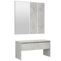 vidaXL Комплект мебели за антре, бетонно сиви, инженерно дърво（SKU:808787, снимка 1 - Други - 45527921