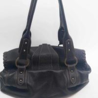 Италианска кожена чанта L.CREDI, Голяма кафява чанта с две дръжки за рамо, снимка 5 - Чанти - 46203385