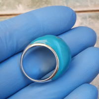 Сребърен пръстен с Емайл Kit Heath, снимка 8 - Пръстени - 44970385