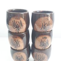 Шест малки глинени чашки, снимка 6 - Други ценни предмети - 45083616
