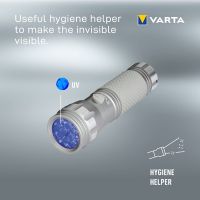 Мощен мини ув фенер UV лед лампа фенерче Varta ултравиолетова светлина, снимка 9 - Друга електроника - 45399532
