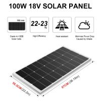 100w монокристален соларен панел 18v DOKIO, снимка 2 - Друга електроника - 45332033