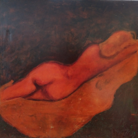 Картина, голо тяло, еротика, 1997 г., снимка 1 - Картини - 44943436