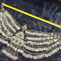 Сребърна Трепка Възрожденски Прочелник накит носия пафти, снимка 4 - Антикварни и старинни предмети - 45445575