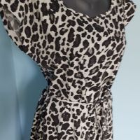 Памучна брандова рокля в леопардов принт Stradivarius STR. / голям размер , снимка 3 - Рокли - 45237510