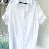 Голяма бяла риза SHEEGO,тънък памук, снимка 2 - Ризи - 45633062