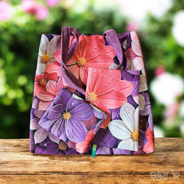 Комплект чанта, дрешка за книга и несесер, снимка 1