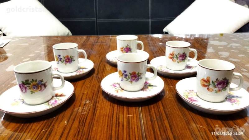 Стар български порцелан чашки за кафе , снимка 1