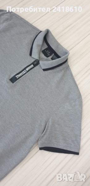 Armani Exchange Pique 3/4 Zip Stretch Cotton Mens Size L НОВО! ОРИГИНАЛ! Мъжка Тениска!, снимка 1