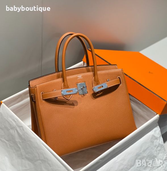 Hermes Birkin Golden brown/silver buckle, снимка 1