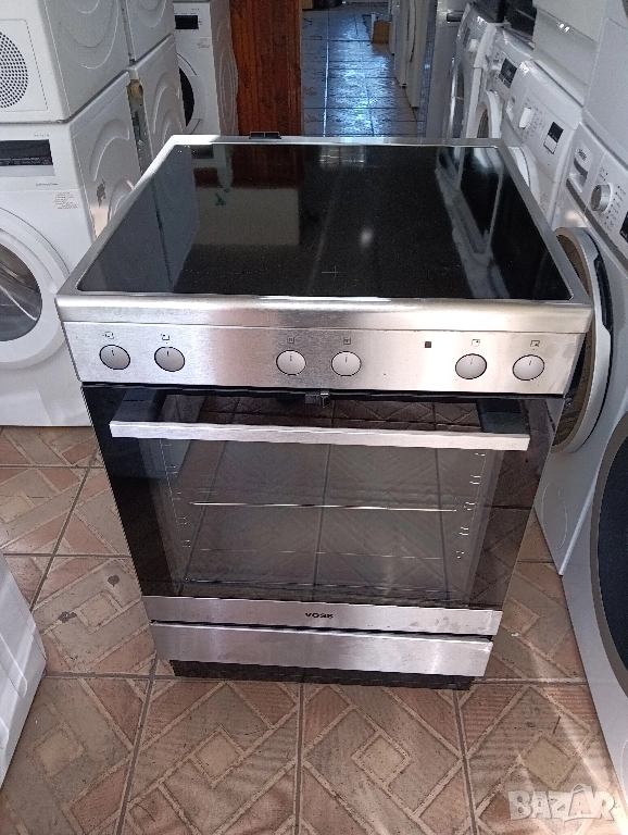 Иноксова свободно стояща печка с керамичен плот Voss с две години гаранция!, снимка 1