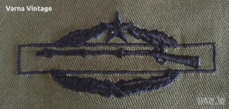 Нашивка на бойната пехота (CIB)армията на САЩ . (Combat Infantry Badge CIB BDU SEW-ON - 2nd Award), снимка 1