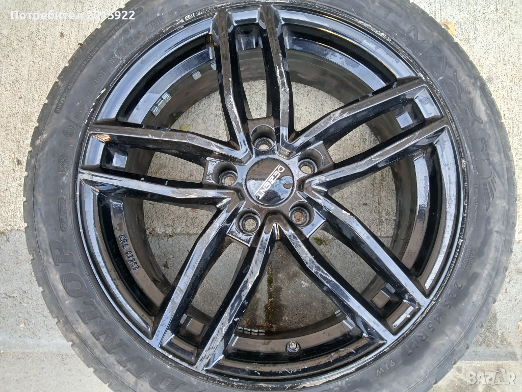 Оригинална Алуминиева джанта 17цола Dezent.5×112.за vw.passat.Golf.6.Seat.skoda., снимка 1