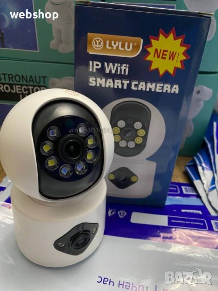 Камера Бебефон Lylu, видео и аудио наблюдение, двойна, въртяща, Wi-Fi, 6MP, 1080p, снимка 1