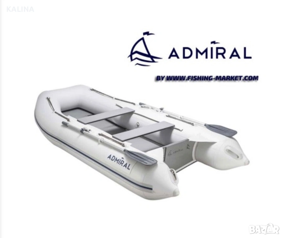  Надуваема лодка ADMIRAL AM-305 Seaworthy и Извънбордов двигател HONDA , снимка 1