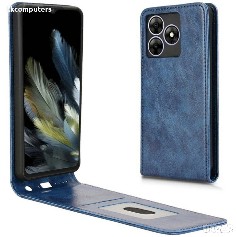 Blackview Wave 8 / Wave 8C / Oscal Flat 2 Flip3 Magnetic Кожен Калъф и Скрийн Протектор, снимка 1