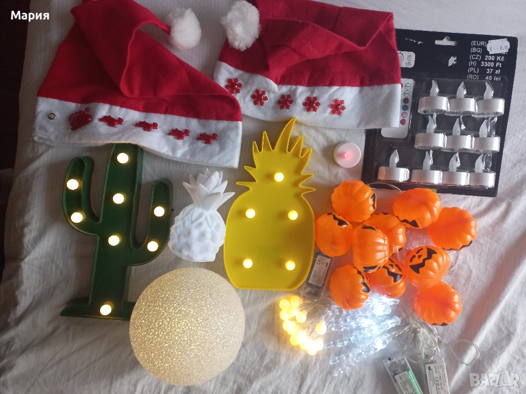 Коледни лампички и играчки, снимка 1
