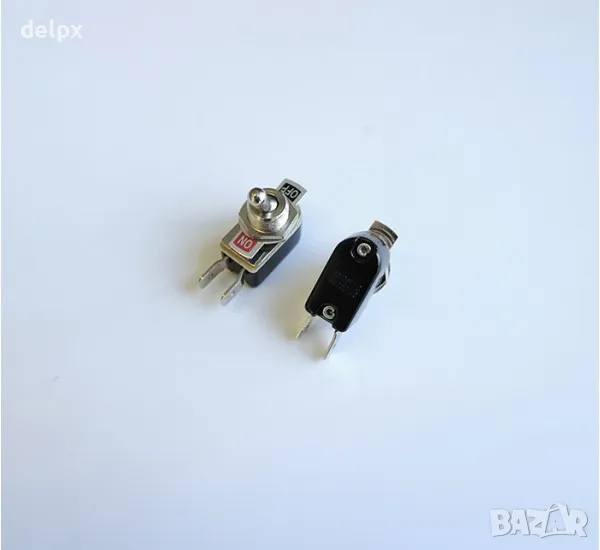 Ключ с лост 2pin и 2 положения черен 250V 3A Ф12mm, снимка 1